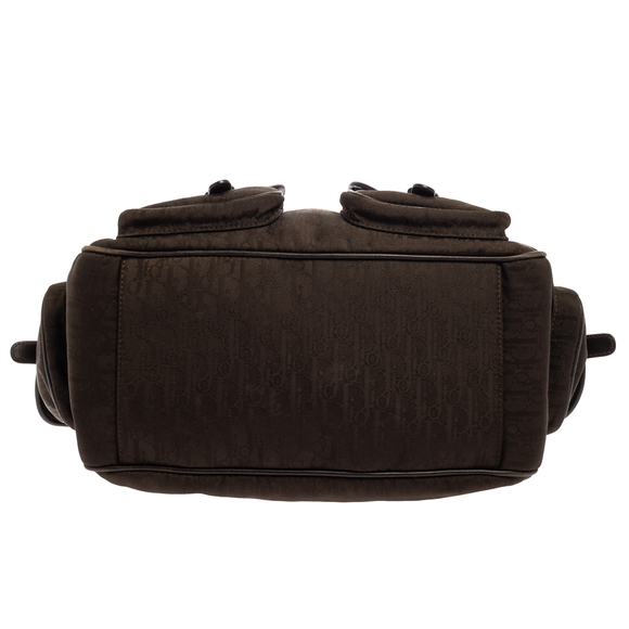 DIOR Dark Brown Oblique Canvas And Leather Multi Pocket Tote - Picture 6 of 9